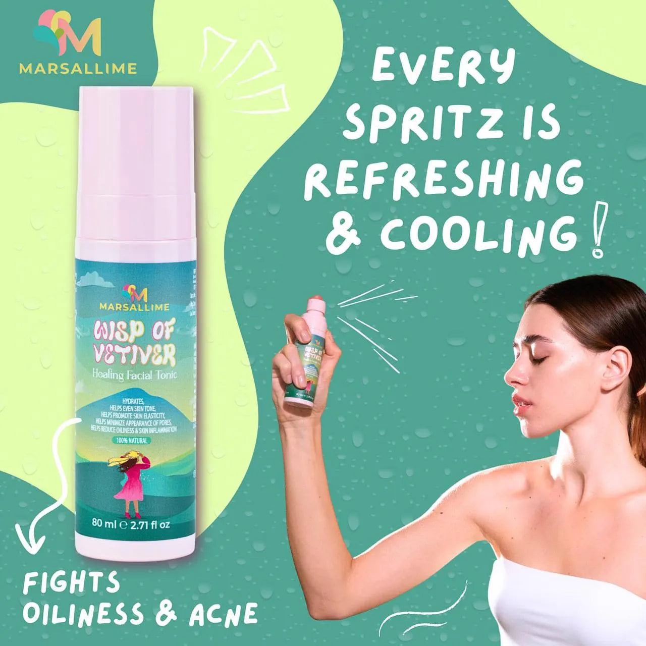 Cooling fave toner | fights oiliness & acne